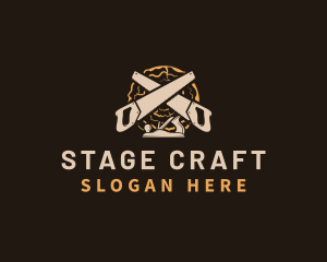 Saw Wood Crafting logo design