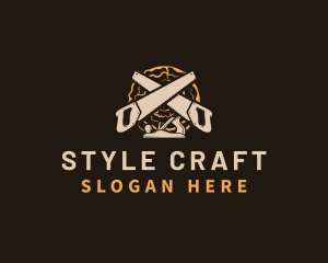 Saw Wood Crafting logo design