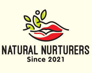 Natural Lips Cosmetology logo design