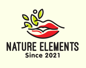 Natural Lips Cosmetology logo design