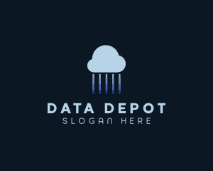 Tech Cloud Data Network logo design