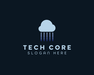 Tech Cloud Data Network logo design