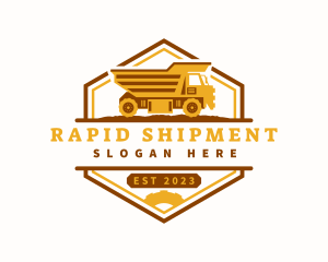  Haul Truck Construction logo design