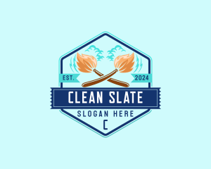 Broom Maintenance Cleaning logo design