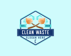 Broom Maintenance Cleaning logo design