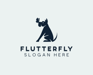 Canine Dog Butterfly logo