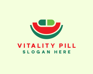 Watermelon Medical Pill logo design