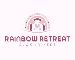 Boho Rainbow Postnatal logo design