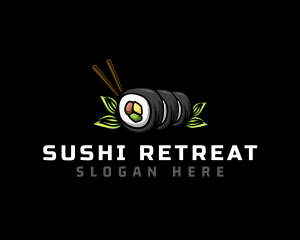 Asian Sushi Roll Culinary logo design