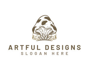 Mushroom Fungus Agriculture logo design