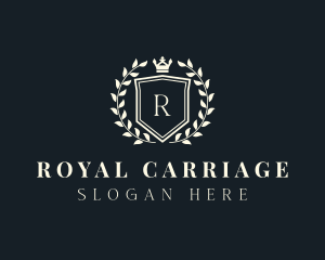 Shield Wreath Royalty logo design