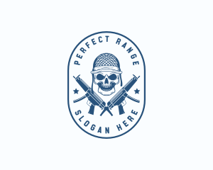 Skull Gun Army logo design