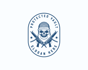 Skull Gun Army logo design