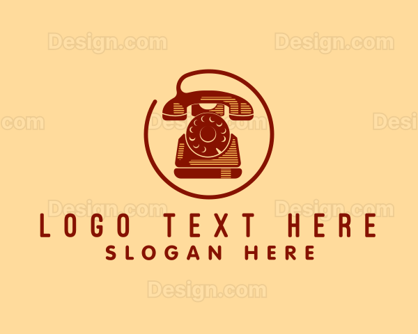 Retro Old School Telephone Logo