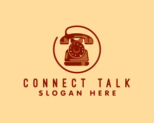 Retro Old School Telephone logo design