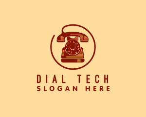 Retro Old School Telephone logo