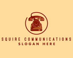 Retro Old School Telephone logo design