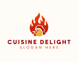 Hot Chicken Restaurant logo design