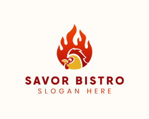 Hot Chicken Restaurant logo design