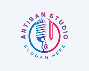 Microphone Media Studio logo design