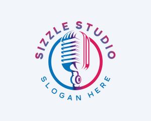 Microphone Media Studio logo design