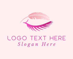 Pink Feather Eyebrow logo