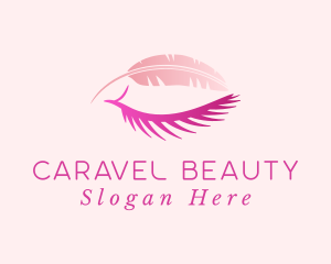 Pink Feather Eyebrow logo design