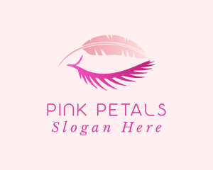 Pink Feather Eyebrow logo design