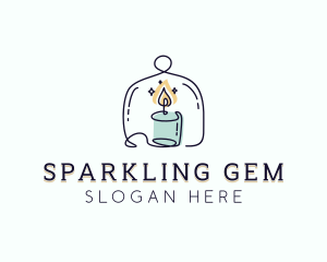 Sparkling Candle Souvenir logo design