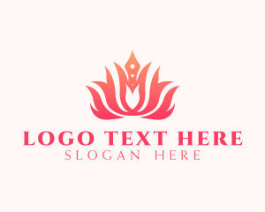 Lotus Flower Crown Logo