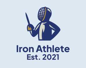 Olympian Athlete Sword logo design