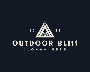 Glamping Tent Camp logo design