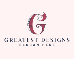 Elegant Retro Tailoring Letter G logo design