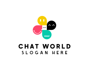 Chat Group Community logo design