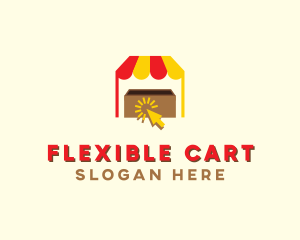 E-commerce Cart Click Stall logo design