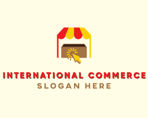 E-commerce Cart Click Stall logo design