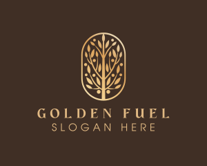 Golden Tree Leaves logo design