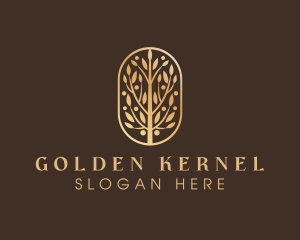 Golden Tree Leaves logo design