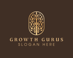 Golden Tree Leaves logo design