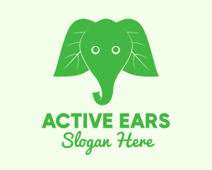 Elephant Ear Leaves logo design