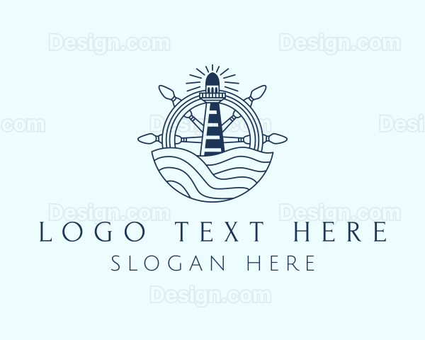 Ocean Helm Lighthouse Logo