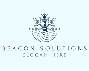 Ocean Helm Lighthouse logo design