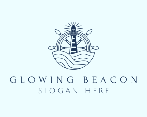 Ocean Helm Lighthouse logo design