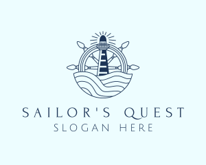 Ocean Helm Lighthouse logo design