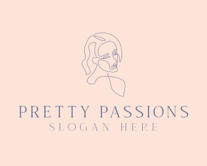 Pretty Monoline Woman logo
