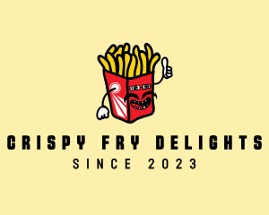 Cool Moustache Fries logo design