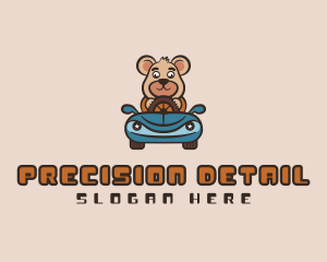 Bear Car Driver Detailing logo design