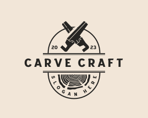 Carpentry Wood Saw logo design