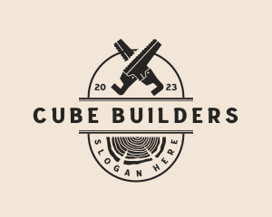 Carpentry Wood Saw logo design