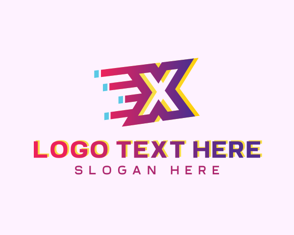 Logistics Speedy Letter X logo